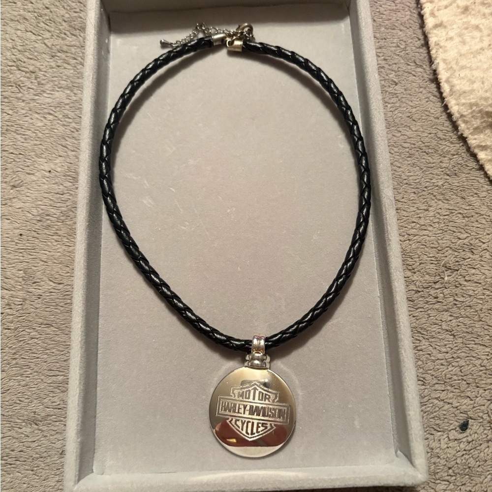 Harley Davidson stamped necklace/choker